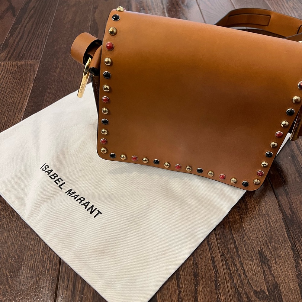 Isabel marant luggage color messenger bag studded